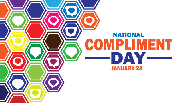 National Compliment Day Vector illustration. January 24. Suitable for greeting card, poster and banner.