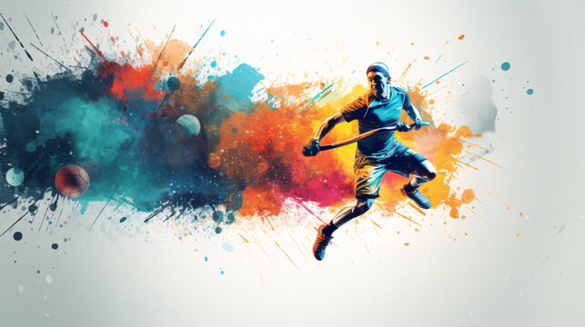 Energetic Action: Dynamic Sports Background Image, Capturing the Spirit of Competition.