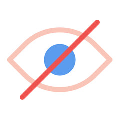 Hide Flat Multicolor Icon