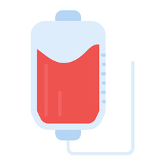 Blood Bag Flat Multicolor Icon