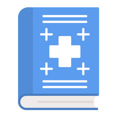 Obraz premium Medical Book Flat Multicolor Icon