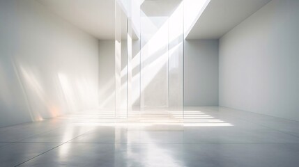 a white room with white walls