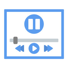 Music Player Flat Multicolor Icon