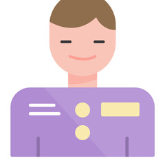 Man Flat Multicolor Icon