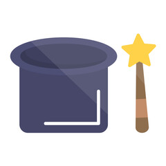 Magic Show Flat Multicolor Icon