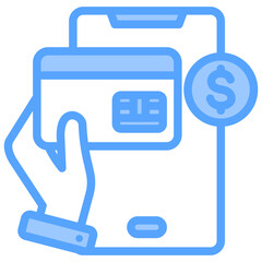 Pay Online Blue Icon