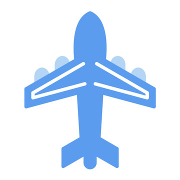 recommend clip art: Biplane Flat Multicolor Icon
