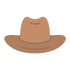 Cowboy Hat Flat Multicolor Icon