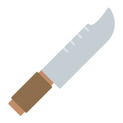 Wild Knife Flat Multicolor Icon
