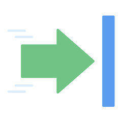 Arrow Flat Multicolor Icon