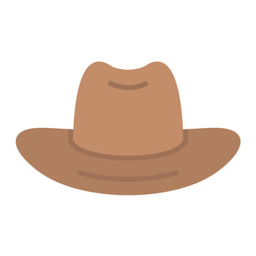 Cowboy Hat Flat Multicolor Icon