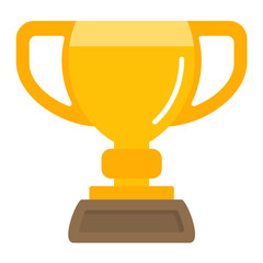 Trophy Flat Multicolor Icon