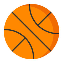 Basketball Flat Multicolor Icon