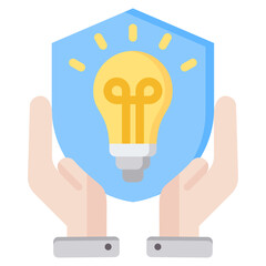 Fototapeta premium Intellectual Property Flat Icon