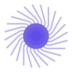 Black Hole Flat Multicolor Icon