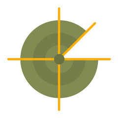 Army Radar Flat Multicolor Icon