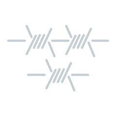 Obraz premium Barbed Wire Flat Multicolor Icon