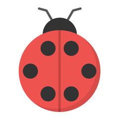 Ladybug Flat Multicolor Icon