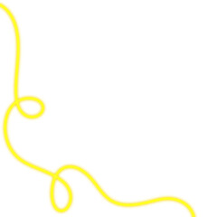 Obraz premium Yellow String with Glow Effect. Can be used as a Border.