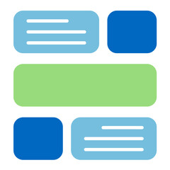 Obraz premium Website Layout Flat Multicolor Icon