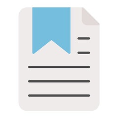 Fototapeta premium Bookmark Page Flat Multicolor Icon