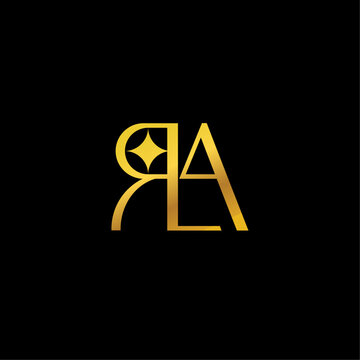 abstract luxury logo RLA with spark  for fashion and beauty company