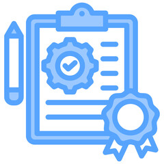 Quality Management Blue Icon