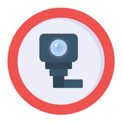 Speed Camera Flat Multicolor Icon
