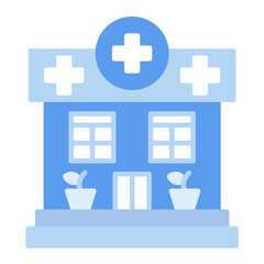 Obraz premium Clinic Flat Multicolor Icon