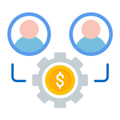 Crowdfunding Flat Multicolor Icon