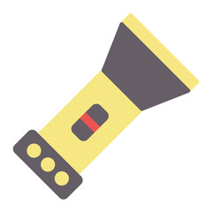 Flashlight Flat Multicolor Icon