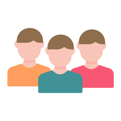 Obraz premium Group Member Flat Multicolor Icon