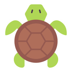 Turtle Flat Multicolor Icon