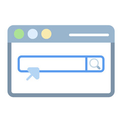 Search Engine Flat Multicolor Icon