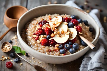 Quinoa porridge: a wholesome twist on a classic favorite. 