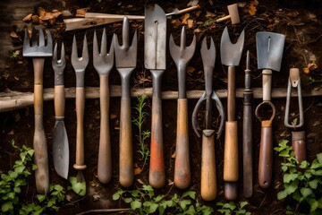 Well-loved and weathered garden tools with stories to tell. 
