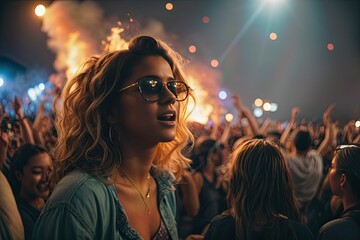 Crazy fire party with enjoyment expressions and Lighting || Urban level concert style