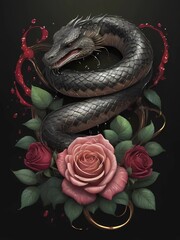 Obraz premium snake in the hand