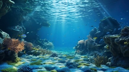 Fototapeta na wymiar Beautiful underwater background