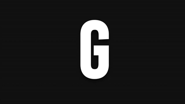 Pixel letter G, alphabet letter G, alpha channel