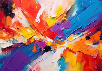 a painting of vibrant colors and bright strokes, energetic impasto, ultrafine detail, brightly colored