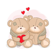 Cute pair of bears for Valentine's
