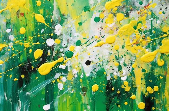 Une peinture abstraite avec des couleurs vives