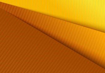 Orange abstract background, 3d stripes design.