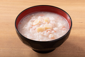 ホタテ貝柱とカニカマのお粥