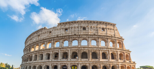World famous Coliseum on a sunny day - 683760349