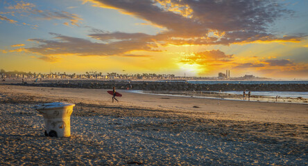 Surfer in Newport Beach