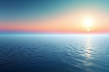 Obraz premium Beautiful sunset over sea, Aesthetic Beauty Over the Sea, Captivating Aesthetic Sunset