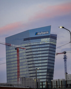 Torre Gioia 22 known as sliver of glass in the futuristic Porta Nuova green district.Milan - Italy,21 November 2023