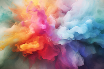 Colorful Smoke Abstract Pigment Explosion